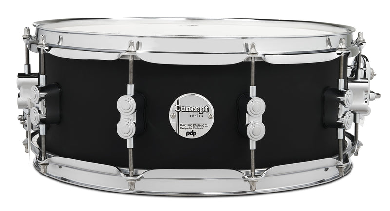 PDP Concept Maple 5.5x14 Snare Satin Black Finish Ply - PDCM5514SSBK