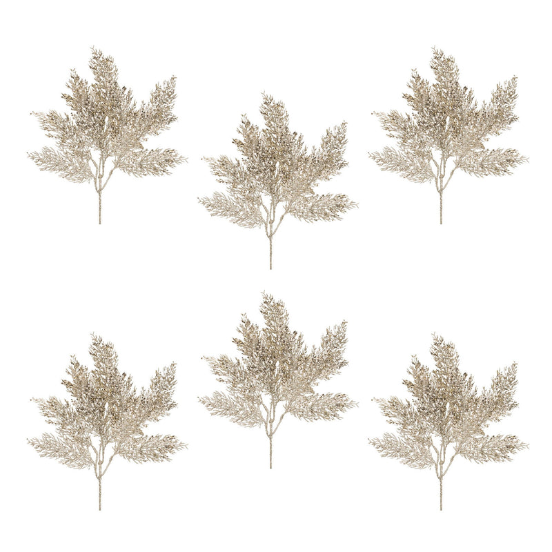 Melrose Glittered Cedar Spray (Set of 6)
