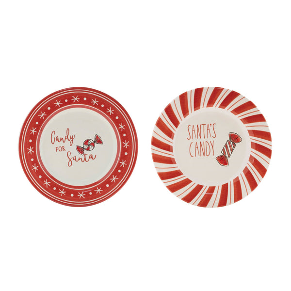Melrose Ceramic Santa Candy Plate (Set of 4)