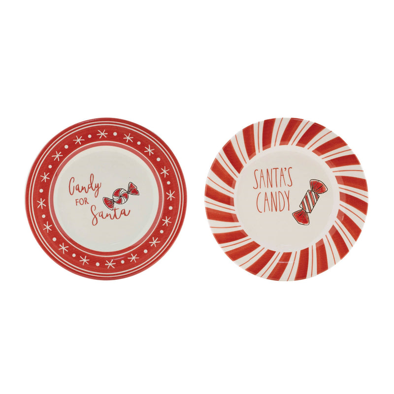 Melrose Ceramic Santa Candy Plate (Set of 4)