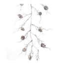 Melrose Flocked Pinecone Twig Garland (Set of 2)