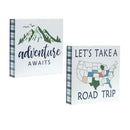 Melrose Wood Adventure Block Sentiment Sign Wall Decor, Rustic