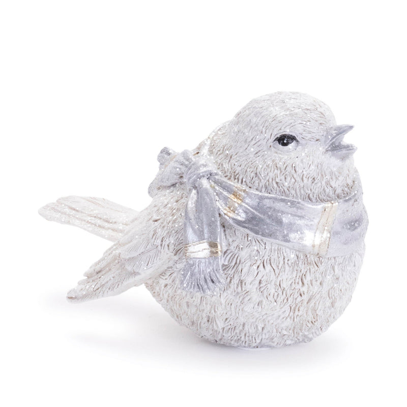 Melrose Glittered Winter Bird with Scarf (Set of 6)