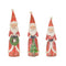 Melrose Distressed Wood Design Santa Figruine (Set of 3)
