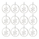 Melrose Jeweled Metal Hanging Snowflake Ornament (Set of 12)