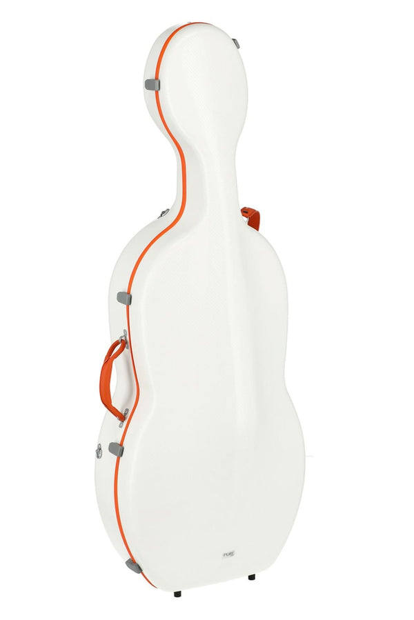 PURE By GEWA Polycarbonate Cello Case - White/Orange