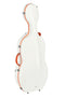 PURE By GEWA Polycarbonate Cello Case - White/Orange