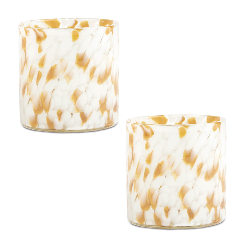 Melrose Painted Glass Votive Holder (Set of 2)