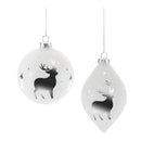 Melrose Glittered Glass Deer Ornament (Set of 6)