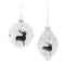 Melrose Glittered Glass Deer Ornament (Set of 6)