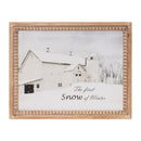 Melrose Framed First Snow Barn Print 18"L