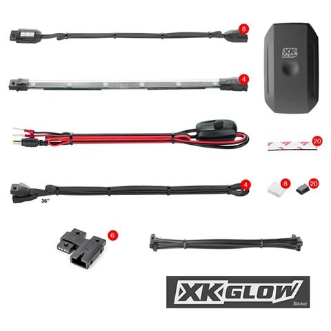 XKGlow Motorcycle Underglow/Engine LED Accent Light Kit - KS-MOTO-STANDARD