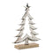 Melrose Metal Christmas Tree with Wood Base (Set of 2)