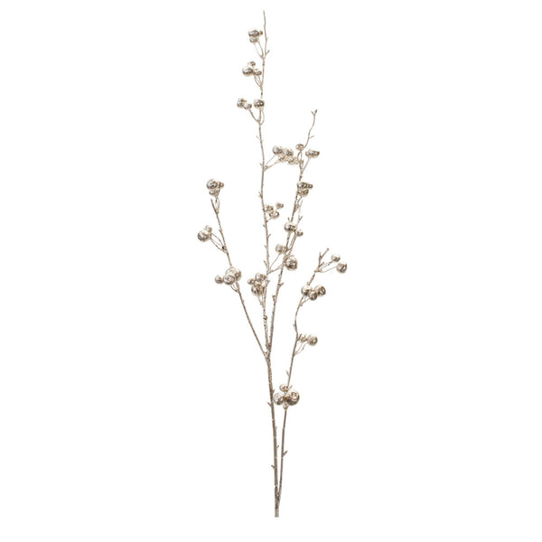 Melrose Glittered Gold Berry Twig Spray (Set of 6)