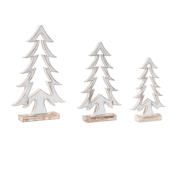 Melrose Wood Pine Tree Outline (Set of 3)