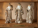 Stone Woodland Santa with Gold Finish (Set of 3)