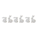 Melrose Carved Bunny Figurine (Set of 6) Multicolor Decor Home Accent