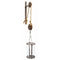 Melrose Industrial Pulley Mounted Canister Candleholder Wall Decor, Rustic