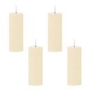 Melrose FIA Wick Ivory Pillar Candle (Set of 4)