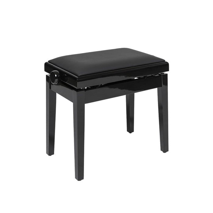 Stagg Hydraulic Piano Bench Black High Gloss w/ Velvet Top - New Open Box