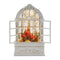 Melrose LED Snow Globe Window with Cardinal Family 9"H