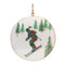 Melrose Metal Snowboard Forest Disc Ornament (Set of 6)