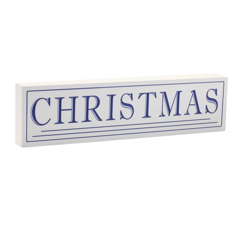 Melrose Wood Christmas Sentiment Sign 19.5"L