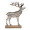 Melrose Metal Deer Silhouette with Wood Base (Set of 2)