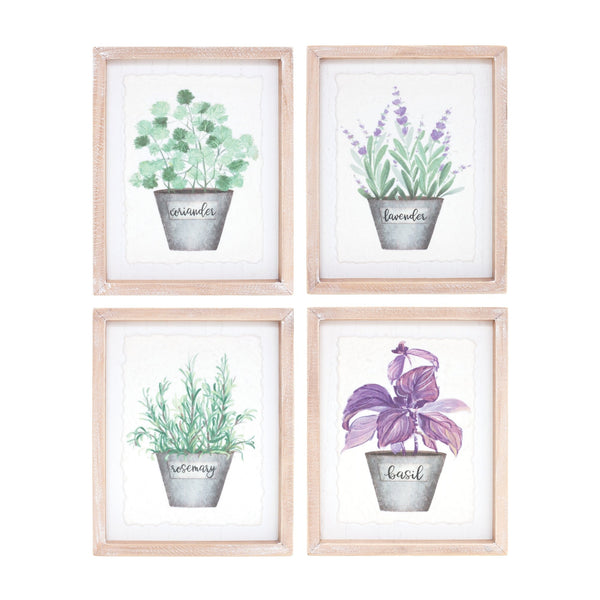 Melrose Framed Watercolor Herb Print Wall Decor