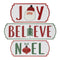 Melrose Metal Holiday Sentiment Plaque (Set of 3)