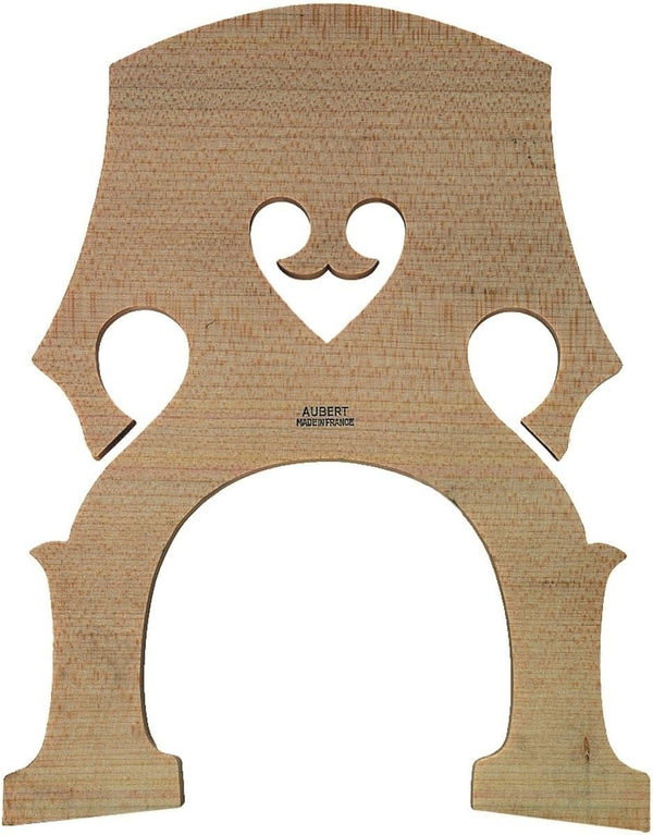Aubert Deluxe French Double‑Bass Bridge #22L 3/4 147 mm Medium‑Heart