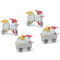 Melrose Whimsical Garden Gnome Figurine Riding a Scooter and Wheelbarrow (Set of