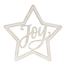 Melrose Beaded Wood Star with Joy Sentiment (Set of 2)