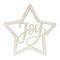 Melrose Beaded Wood Star with Joy Sentiment (Set of 2)