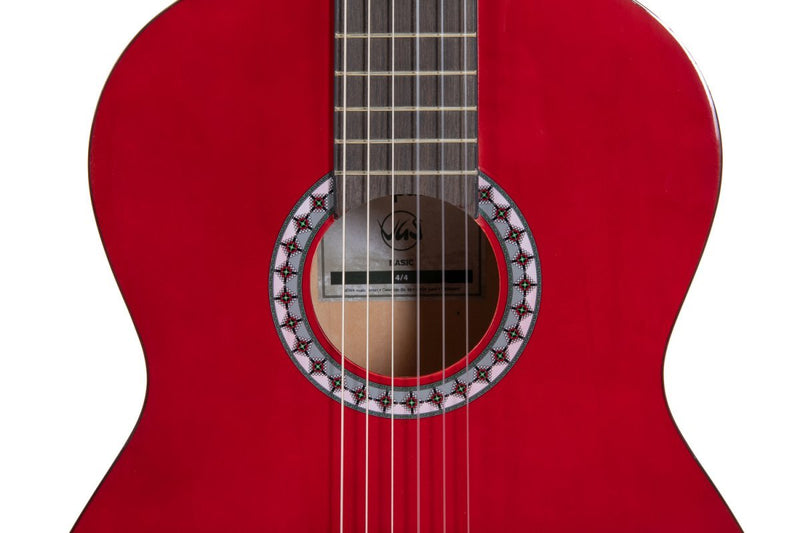 GEWA Basic Classical Guitar 4/4 – Transparent Red – PS510 153