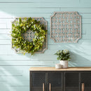 Melrose Woven Wood Square Wall Hanging, Modern, Rustic, Wood