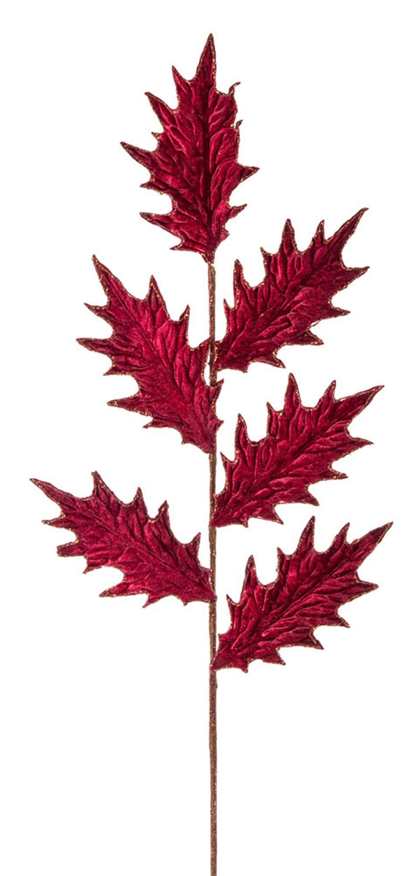 Melrose Glittered Holly Stem (Set of 12)