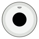 Remo Powerstroke 3 Clear 20" Bass Drumhead w/ Top Black Dot - P3-1320-10