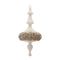 Melrose Modern Glass Finial Ornament with Gold Bead Accent (Set of 6)