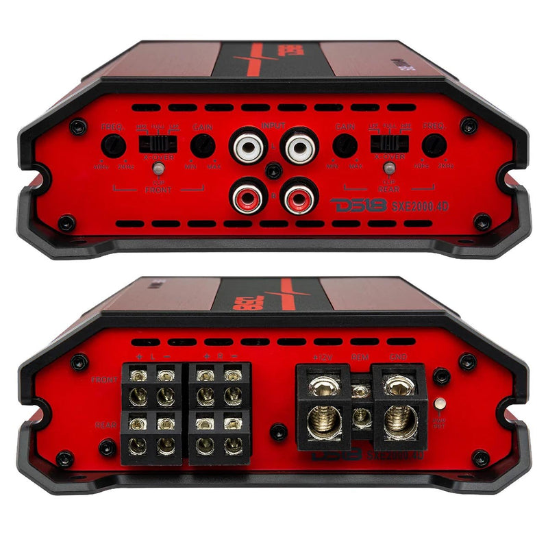 DS18 SXE-2000.4D/RD 4-Channel Class D Amplifier - Red