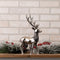 Melrose Etched Aluminum Deer Statue 14"H