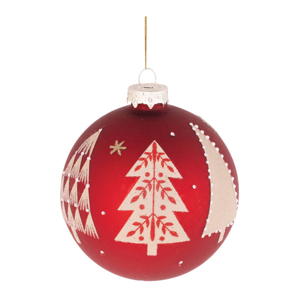 Melrose Beaded Pine Tree Ball Ornament (Set of 6)