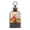 Melrose LED Snow Globe Lantern with Santa and Dog 11.25"H