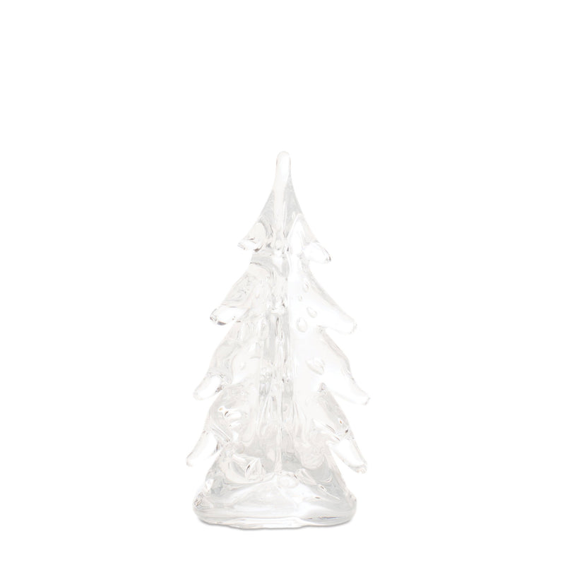 Melrose Clear Glass Pine Tree (Set of 2)