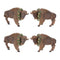 Melrose Winter Bison Figurine (Set of 4)