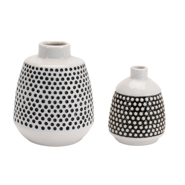 Melrose Bubbled Ceramic Bud Vase (Set of 4)