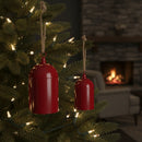 Melrose Red Metal Bell Ornament (Set of 2)