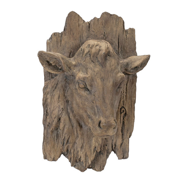Melrose Cow Plaque Wall Decor, Rustic