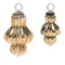 Melrose Set of 6 Gold Glass Christmas Ornaments