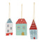 Melrose Ceramic Winter House Ornament (Set of 12)